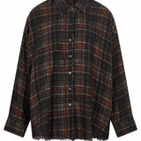 Camicia reversibile a quadri multicolor 