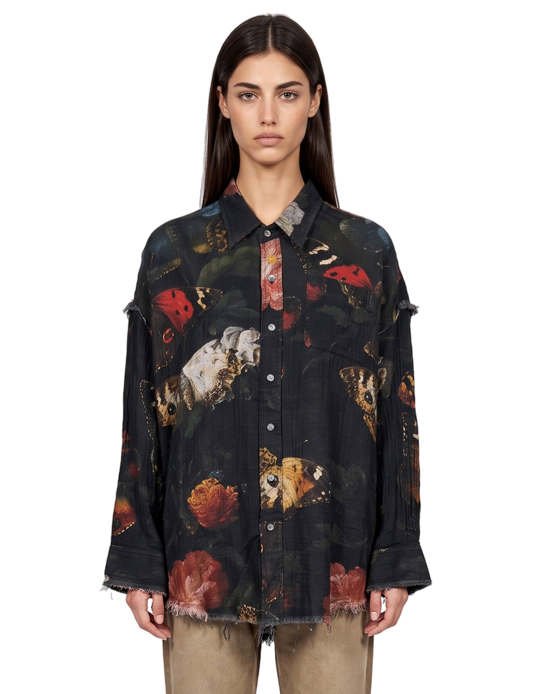 Camicia reversibile con stampa multicolor 