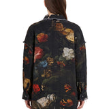 Camicia reversibile con stampa multicolor 