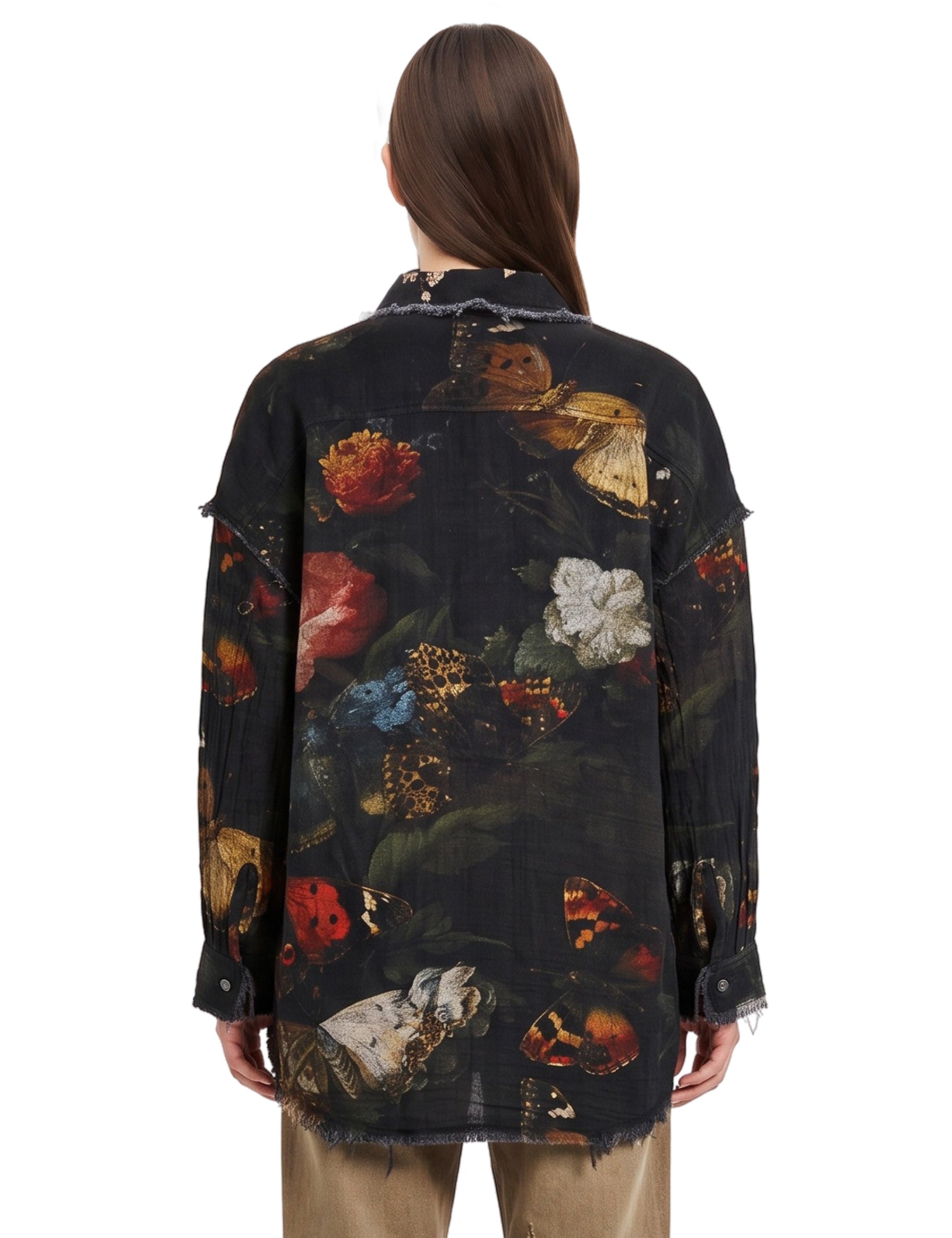 Camicia reversibile con stampa multicolor 