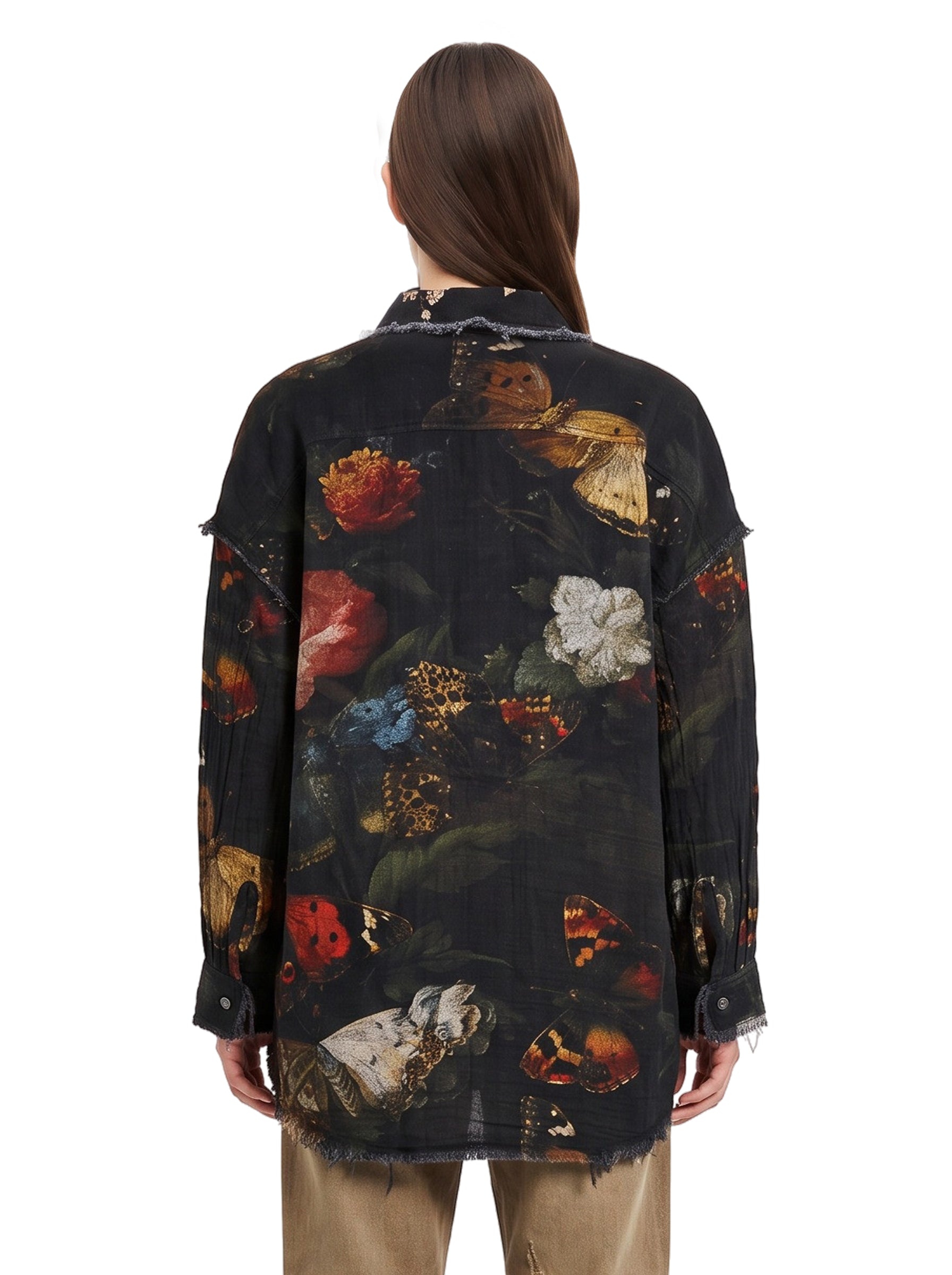 Camicia reversibile con stampa multicolor 