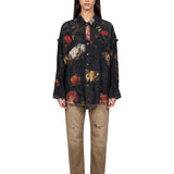 Camicia reversibile con stampa multicolor 