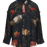 Camicia reversibile con stampa multicolor 
