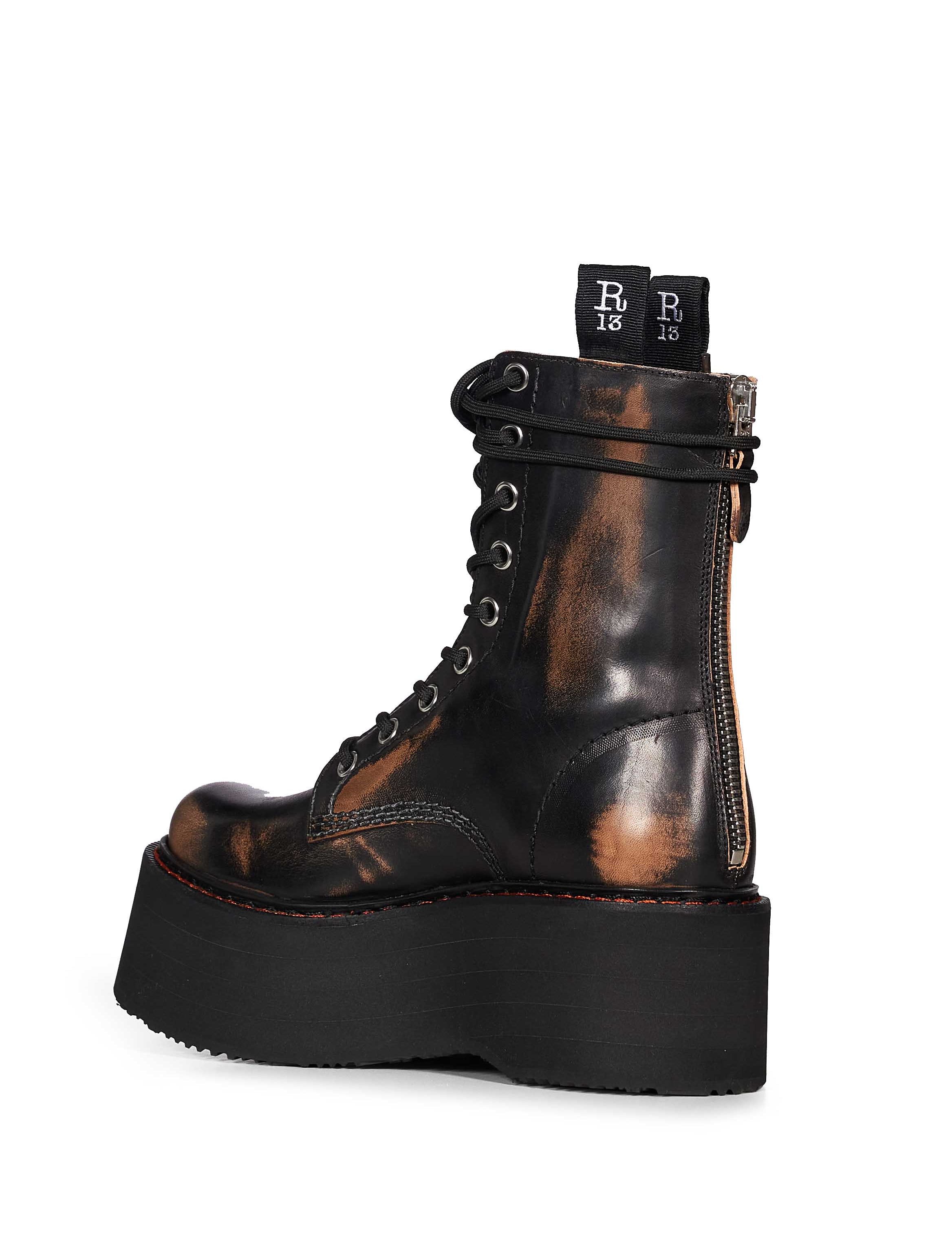 Stivaletto Double Stack in nero 