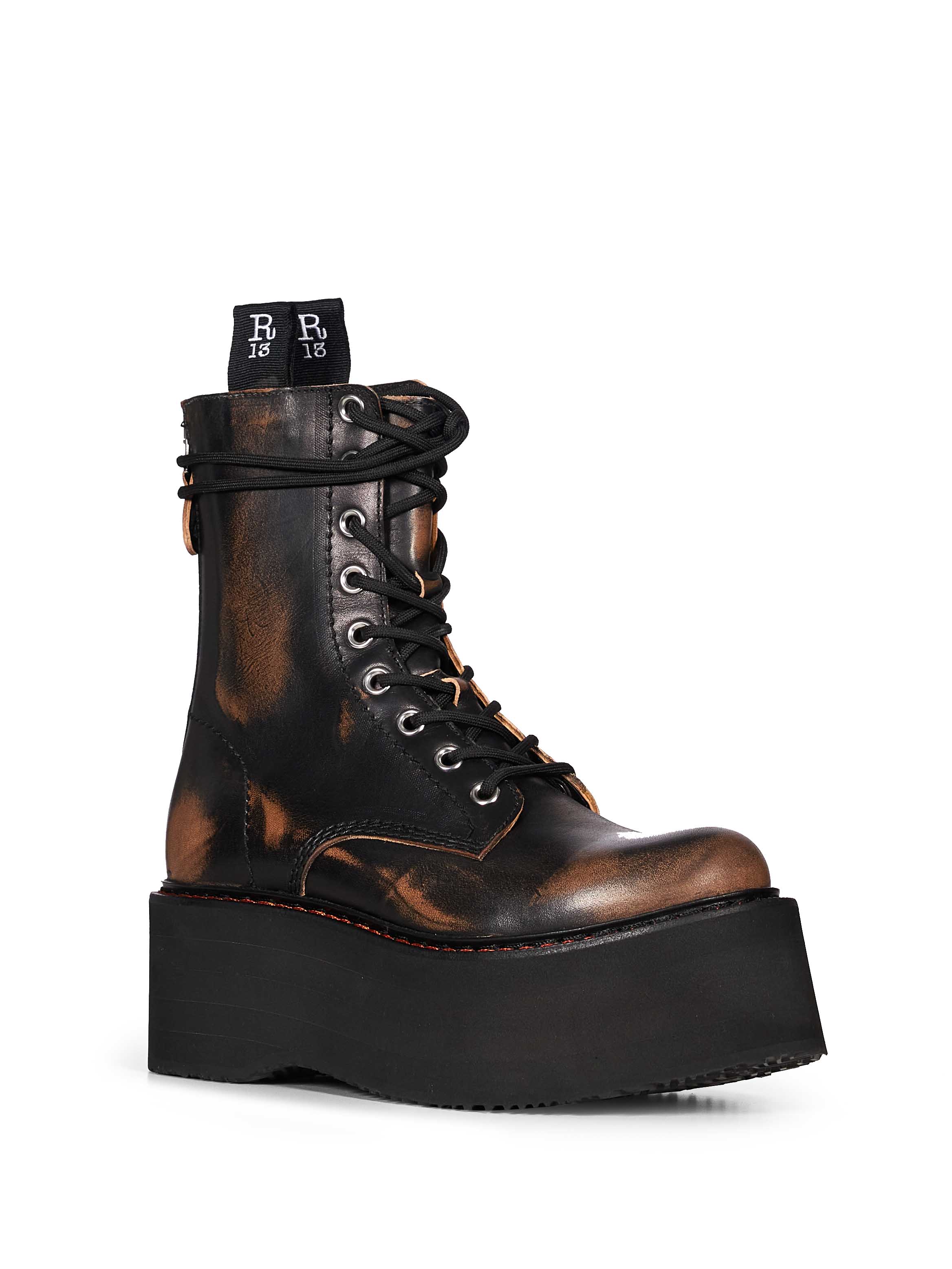 Stivaletto Double Stack in nero 