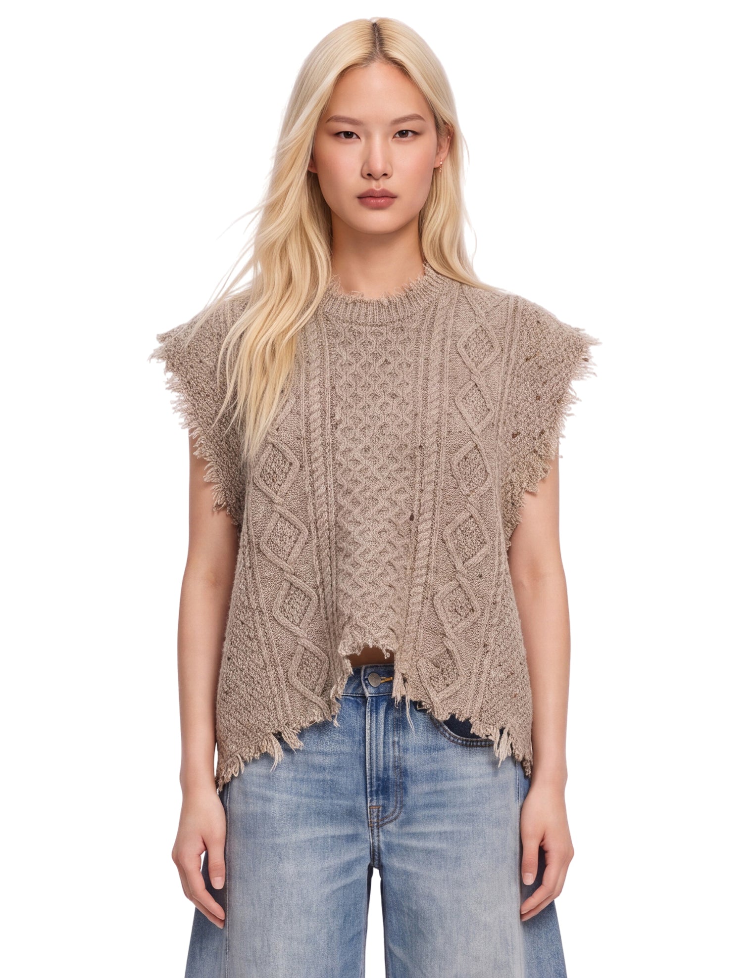 Gilet in maglia in grigio 