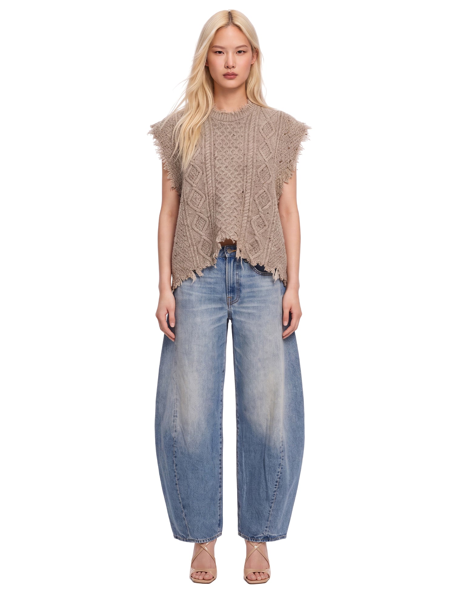 Gilet in maglia in grigio 