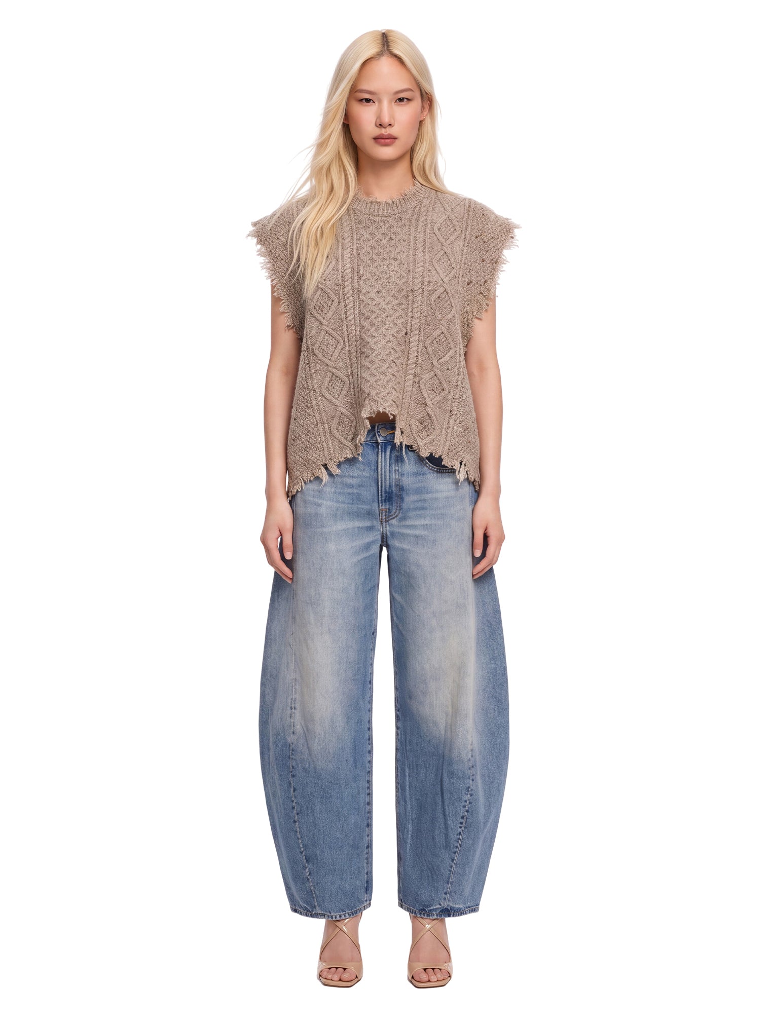 Gilet in maglia in grigio 