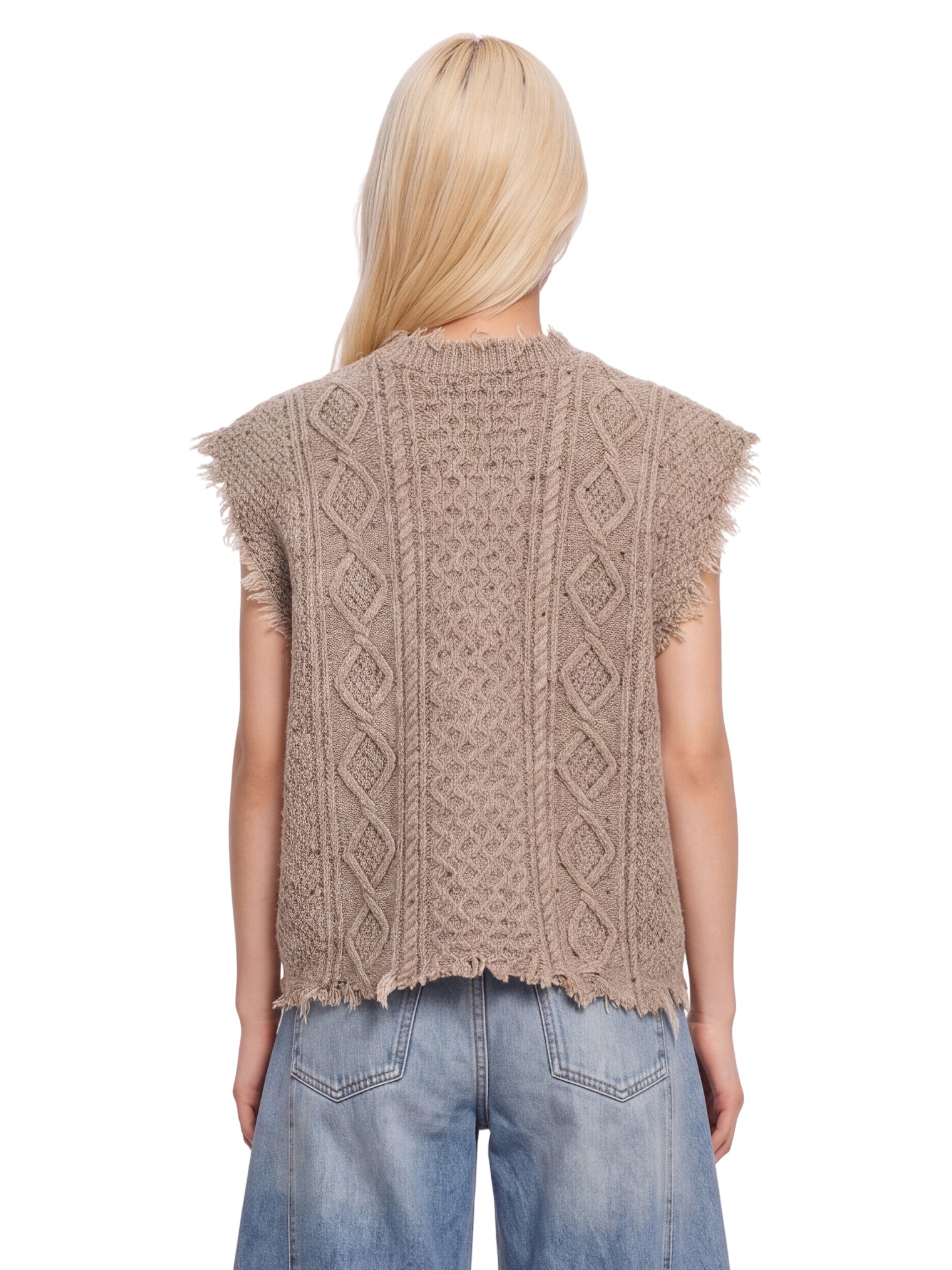 Gilet in maglia in grigio 