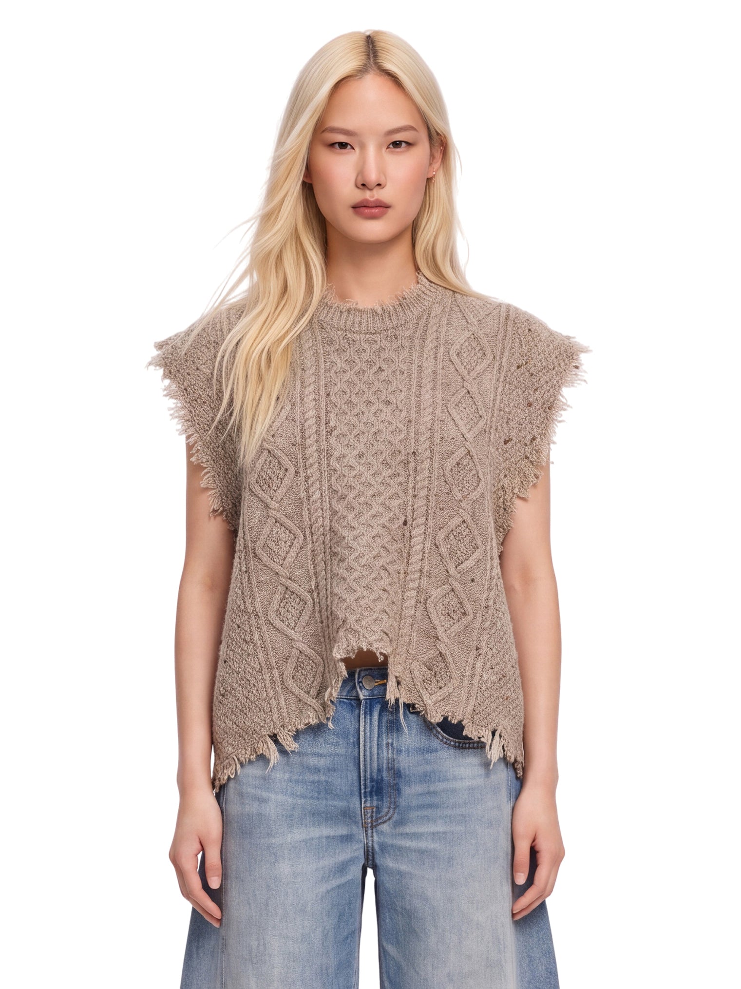Gilet in maglia in grigio 