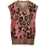 Abito smanicato in maglia multicolor 