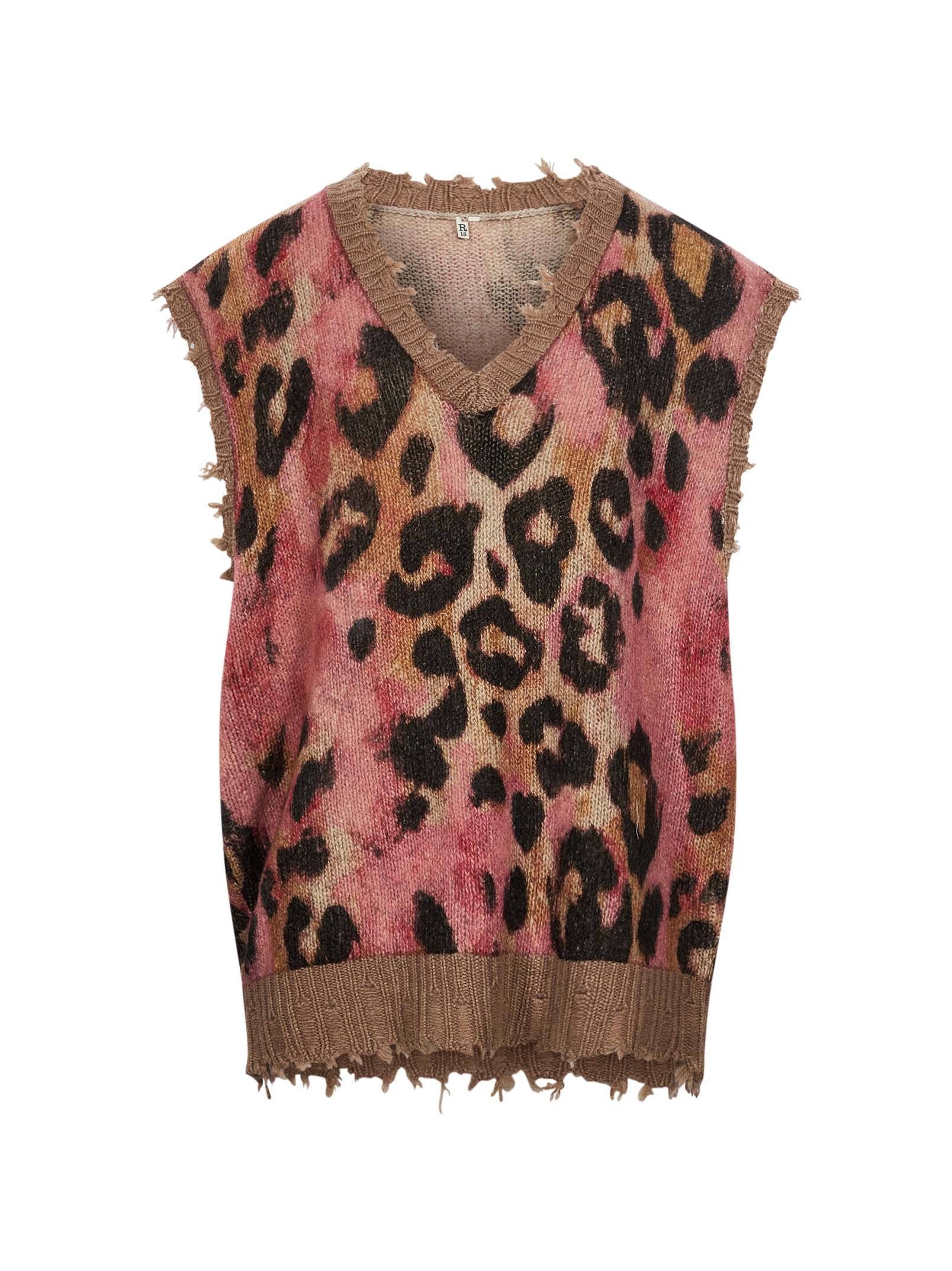 Abito smanicato in maglia multicolor 