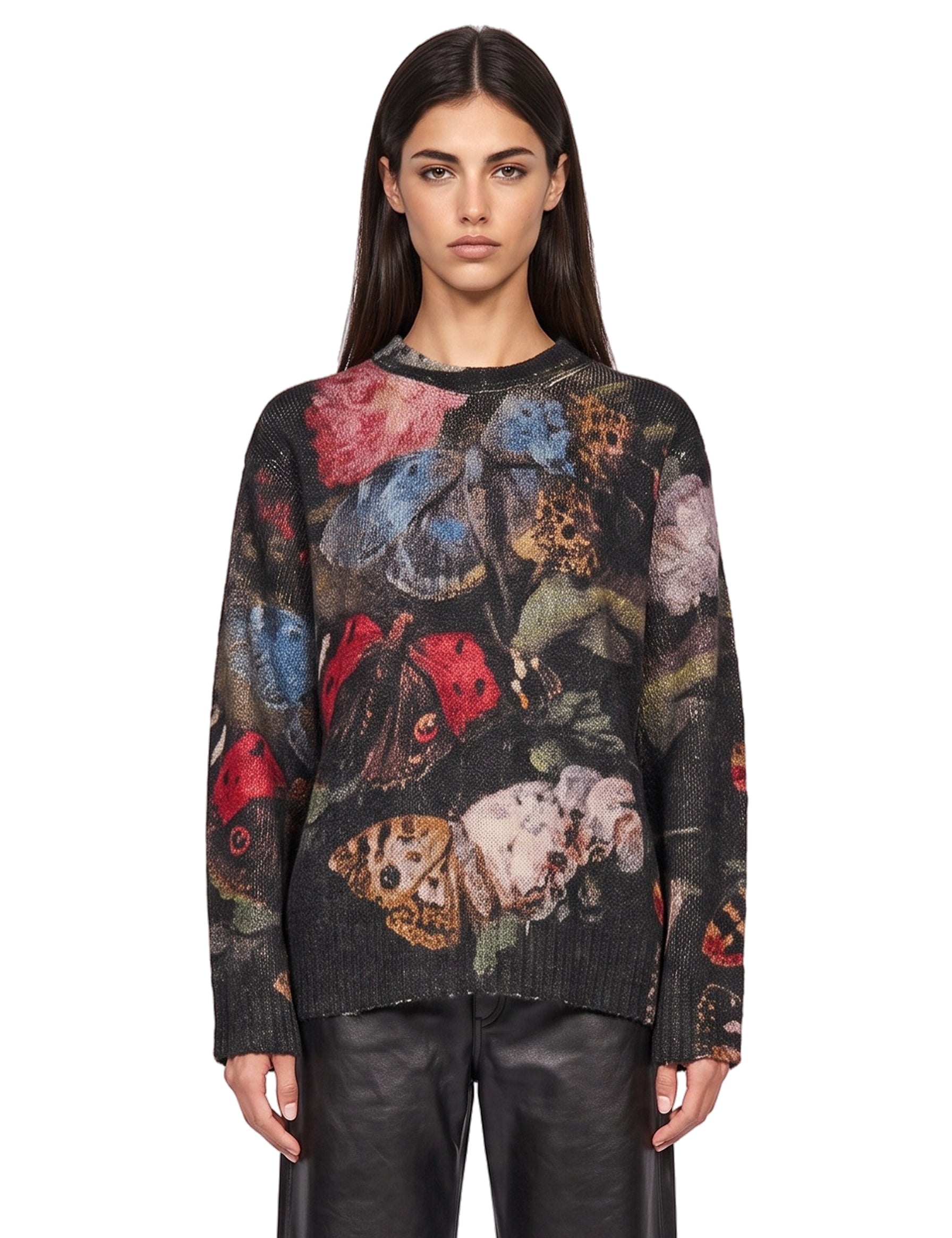 Maglione girocollo multicolor 