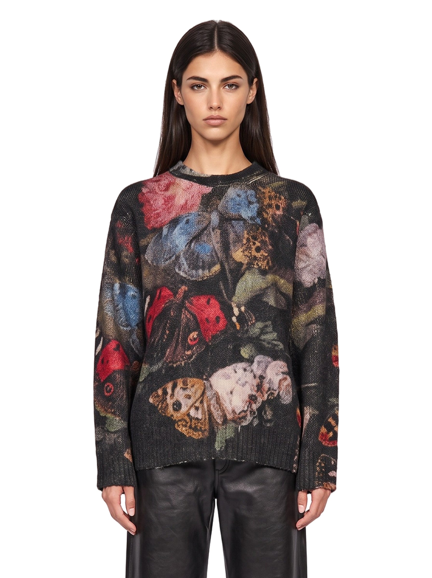 Maglione girocollo multicolor 