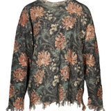 Maglione sfrangiato multicolor 