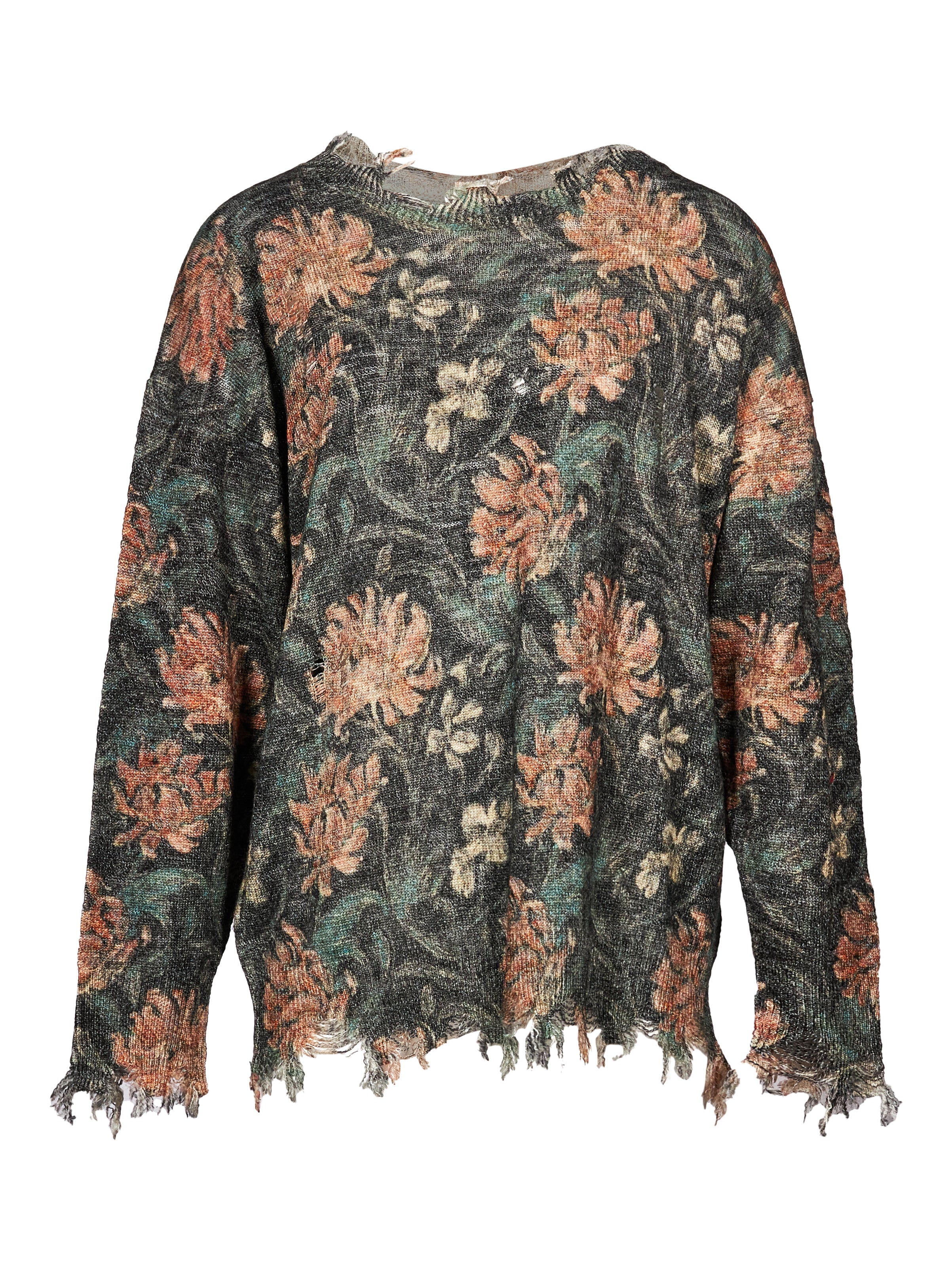 Maglione sfrangiato multicolor 