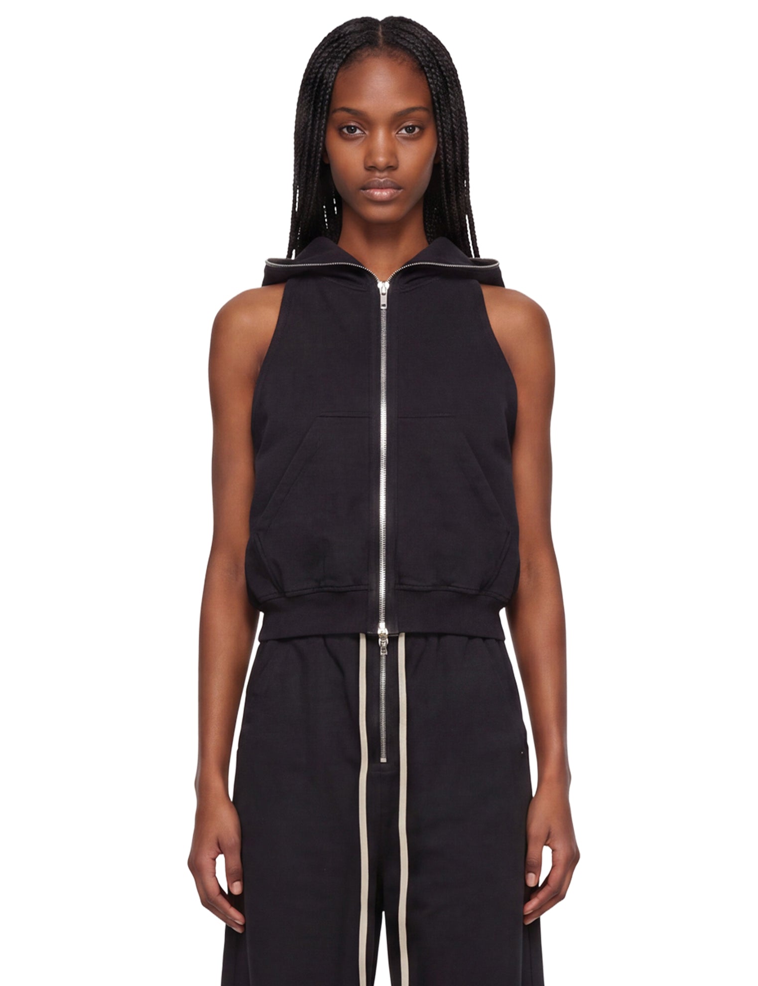 Gilet Cyclops Gimp con cappuccio in nero 