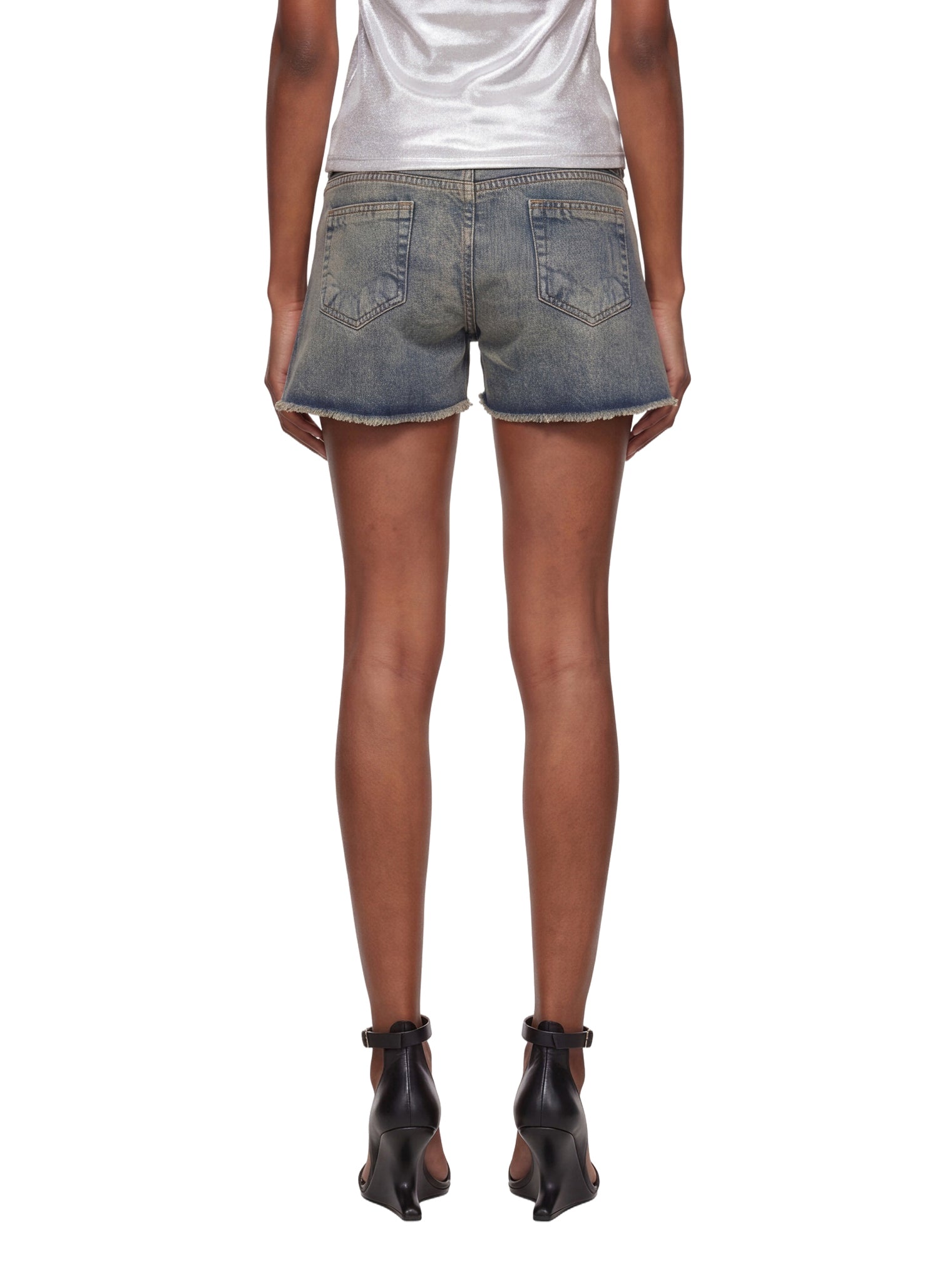 Shorts in denim in blu 