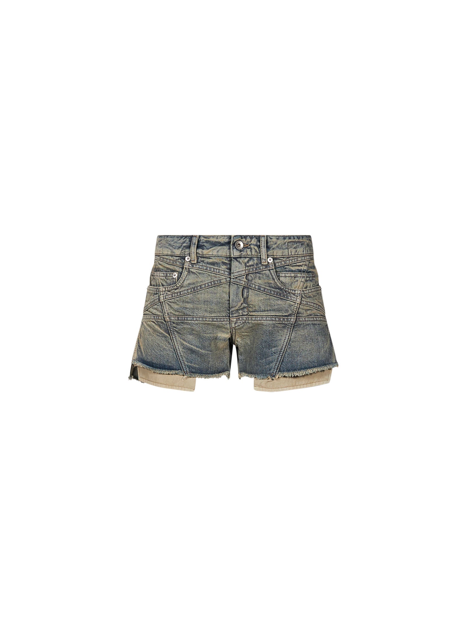 Shorts in denim in blu 