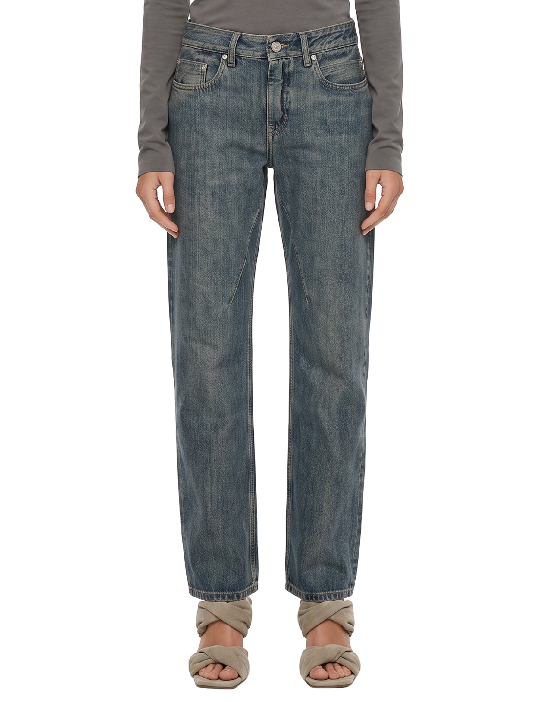 Jeans Fog Cut in blu 