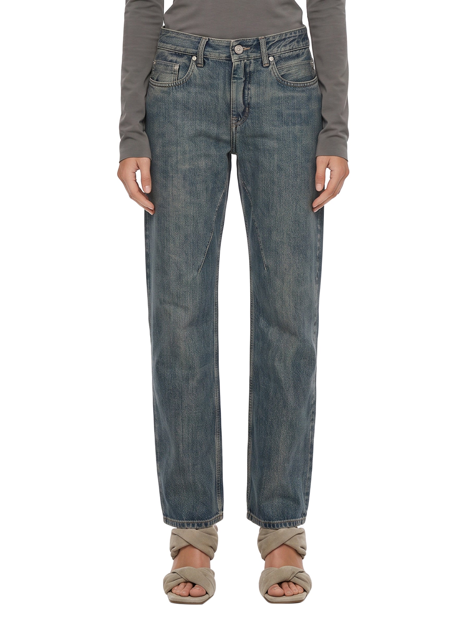 Jeans Fog Cut in blu 