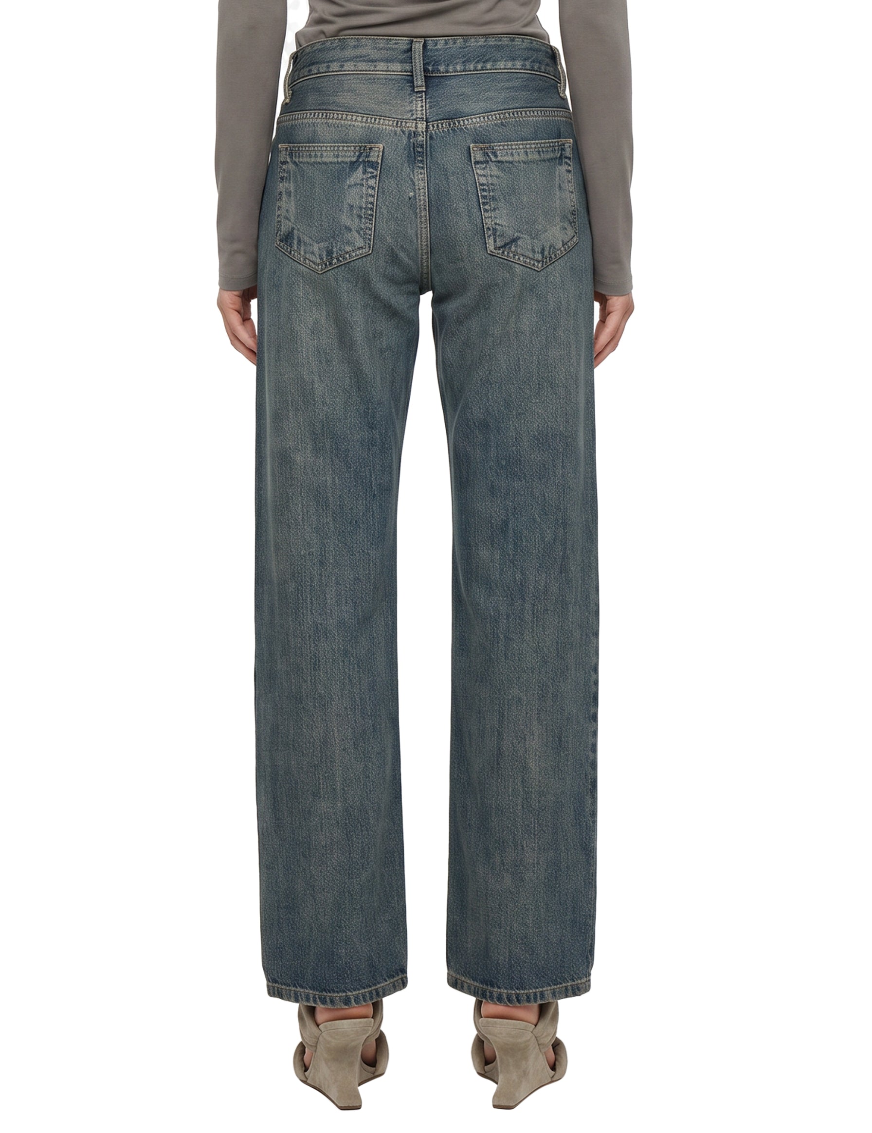 Jeans Fog Cut in blu 