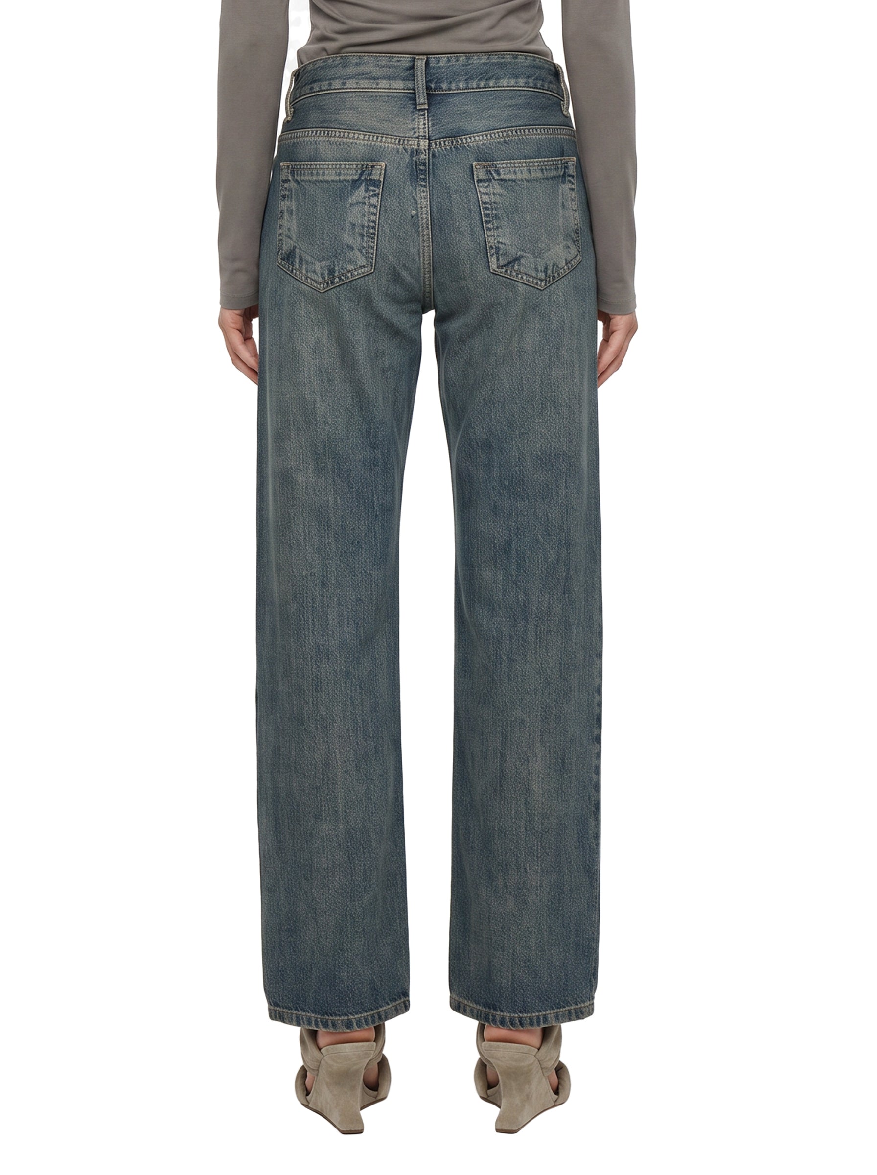 Jeans Fog Cut in blu 