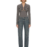 Jeans Fog Cut in blu 