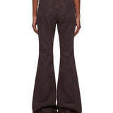 Jeans flare in marrone 