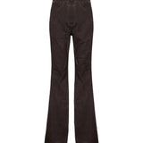 Jeans flare in marrone 