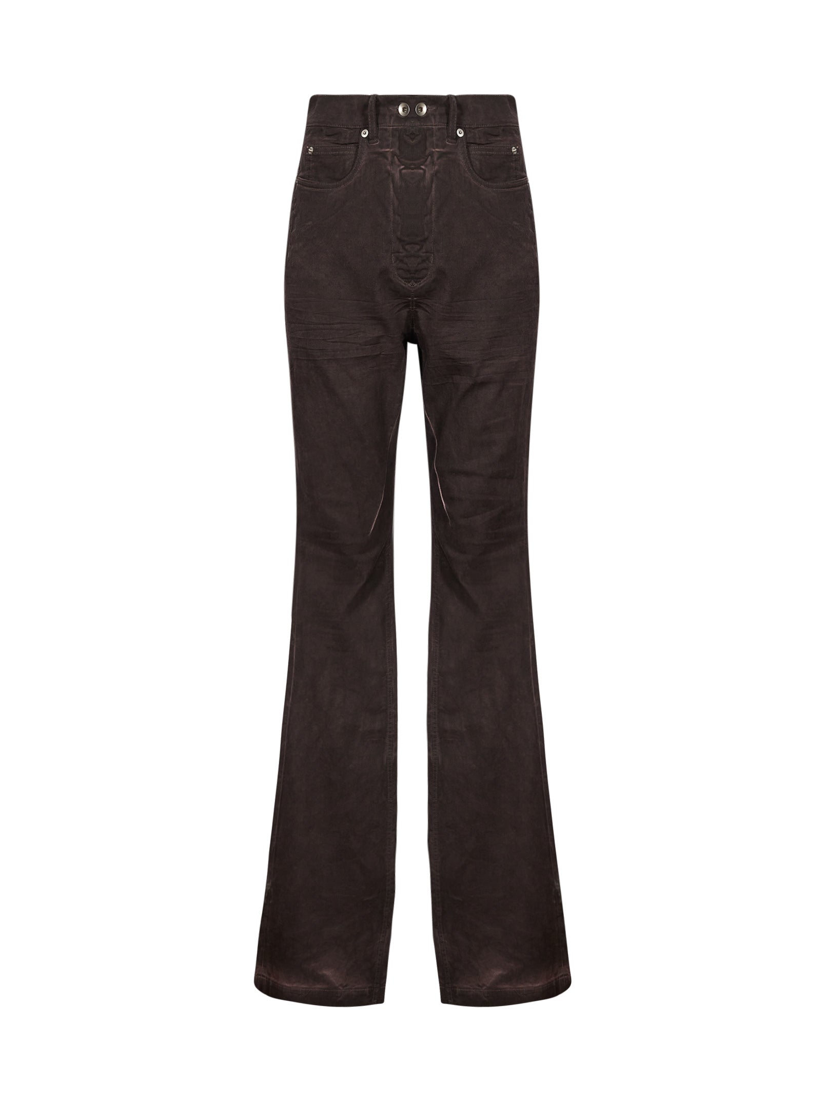 Jeans flare in marrone 