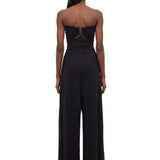 Gonna lunga con spacchi pillar in nero 