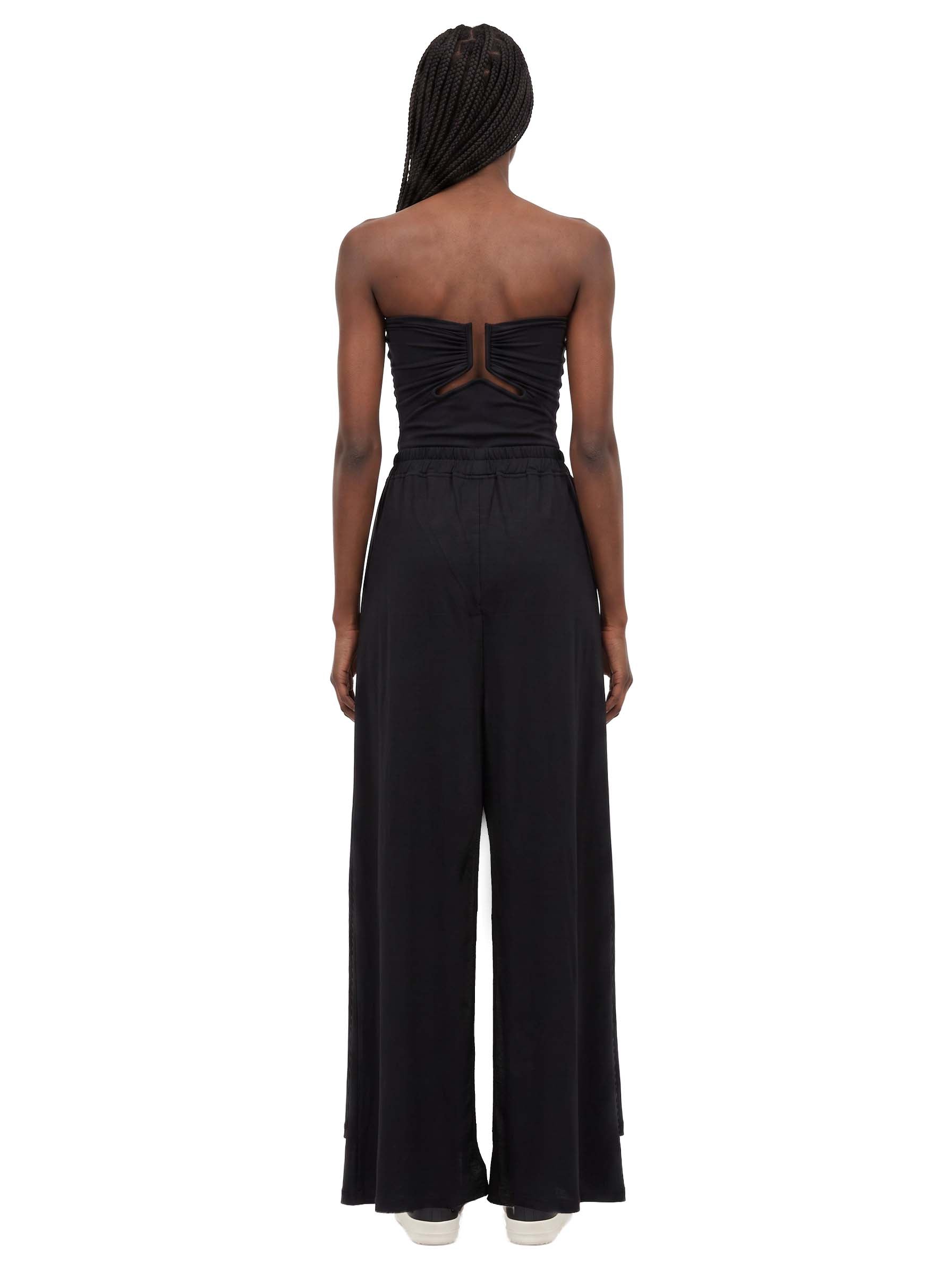 Gonna lunga con spacchi pillar in nero 