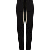 Gonna lunga con spacchi pillar in nero 