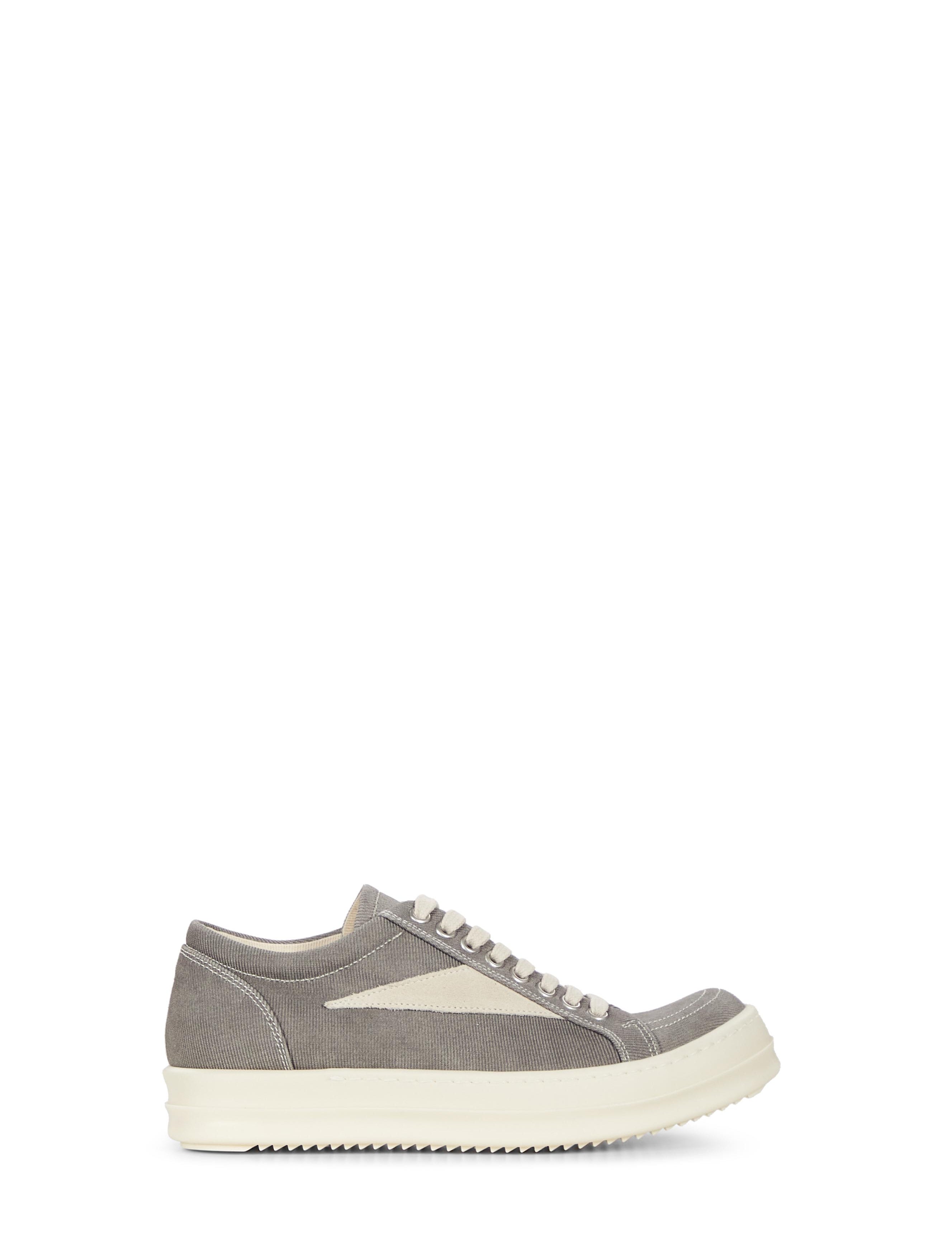 Sneakers basse Vintage in denim in grigio 