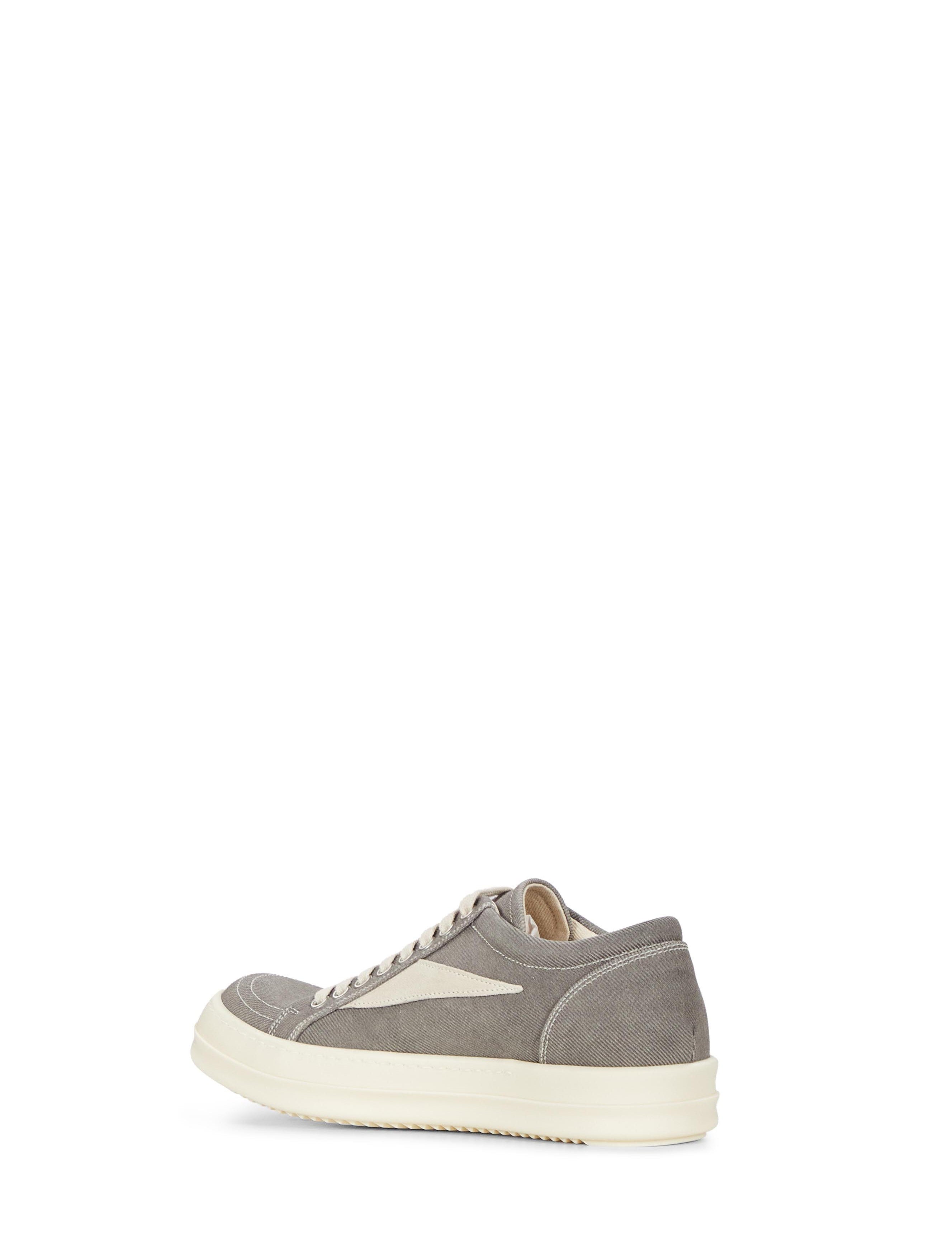 Sneakers basse Vintage in denim in grigio 
