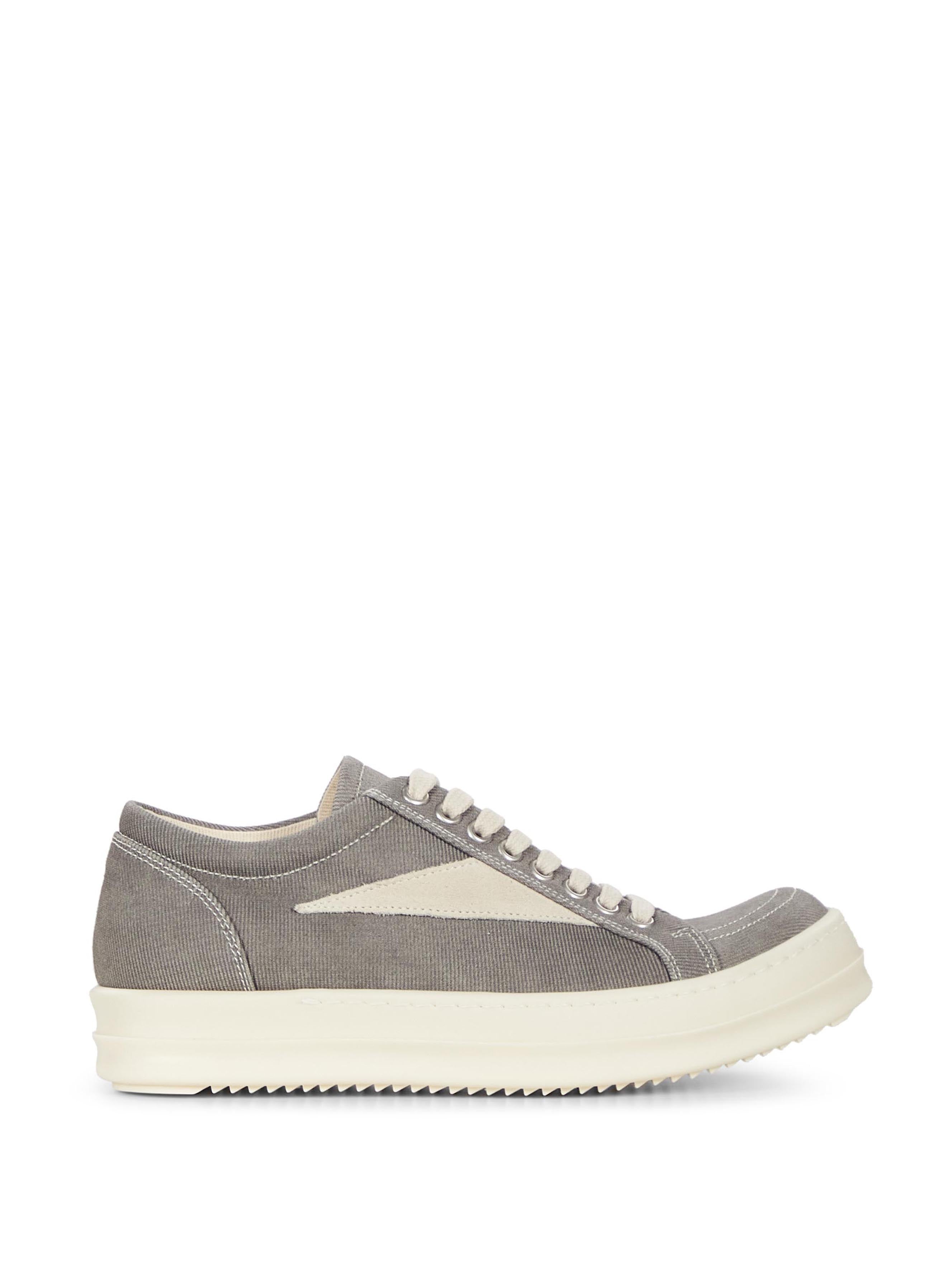 Sneakers basse Vintage in denim in grigio 