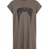 T-shirt Jumbo con stampa  in grigio 