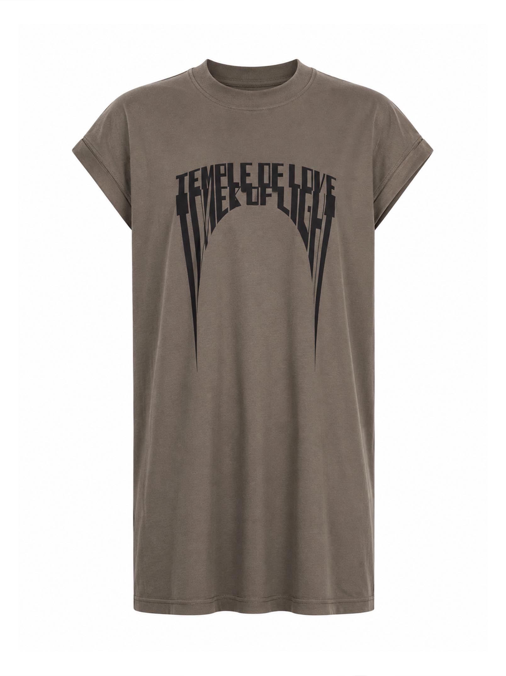 T-shirt Jumbo con stampa  in grigio 