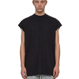 T-shirt Jumbo senza maniche in nero 