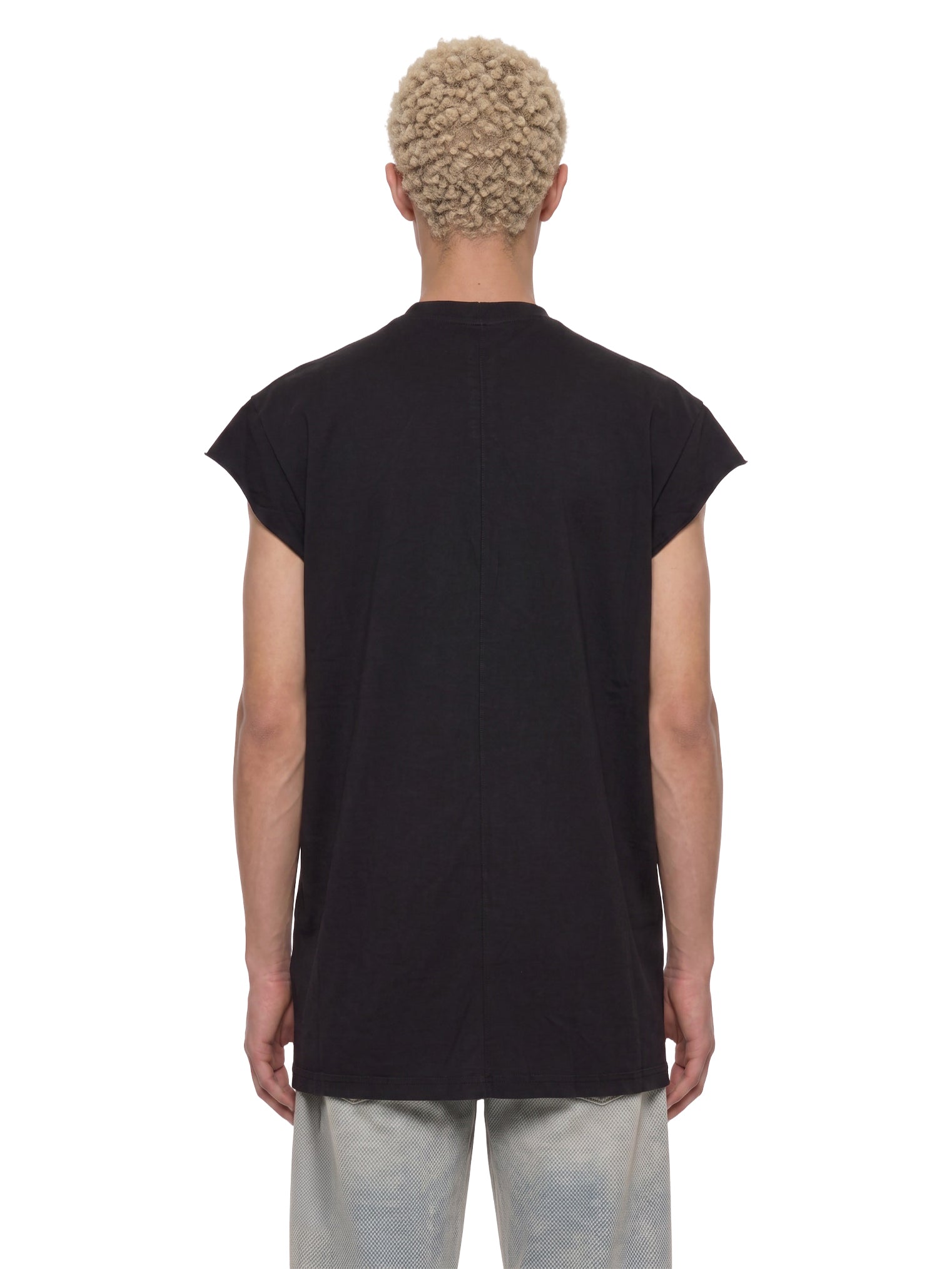 T-shirt Jumbo senza maniche in nero 