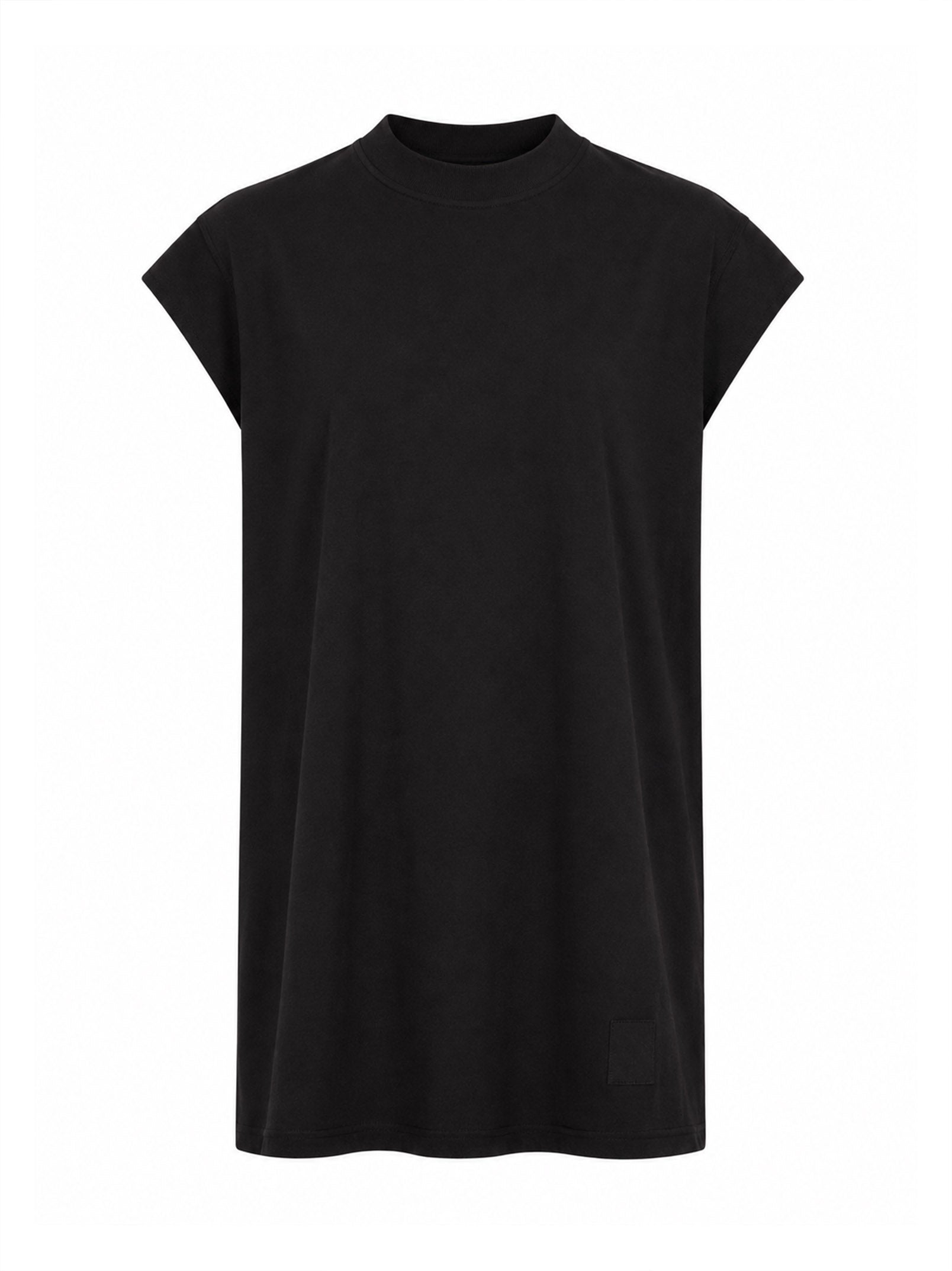 T-shirt Jumbo senza maniche in nero 
