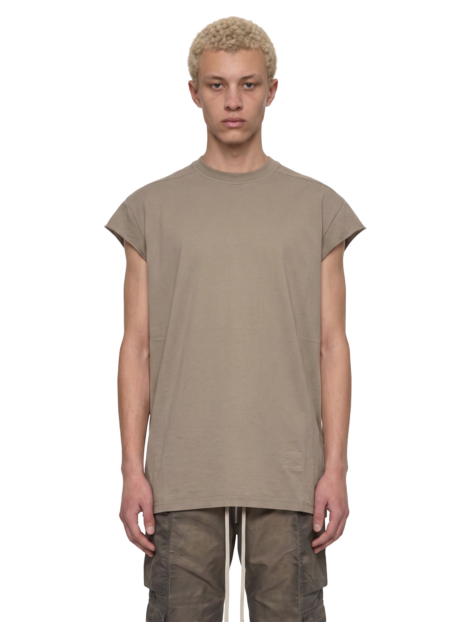 T-shirt Jumbo senza maniche in beige 
