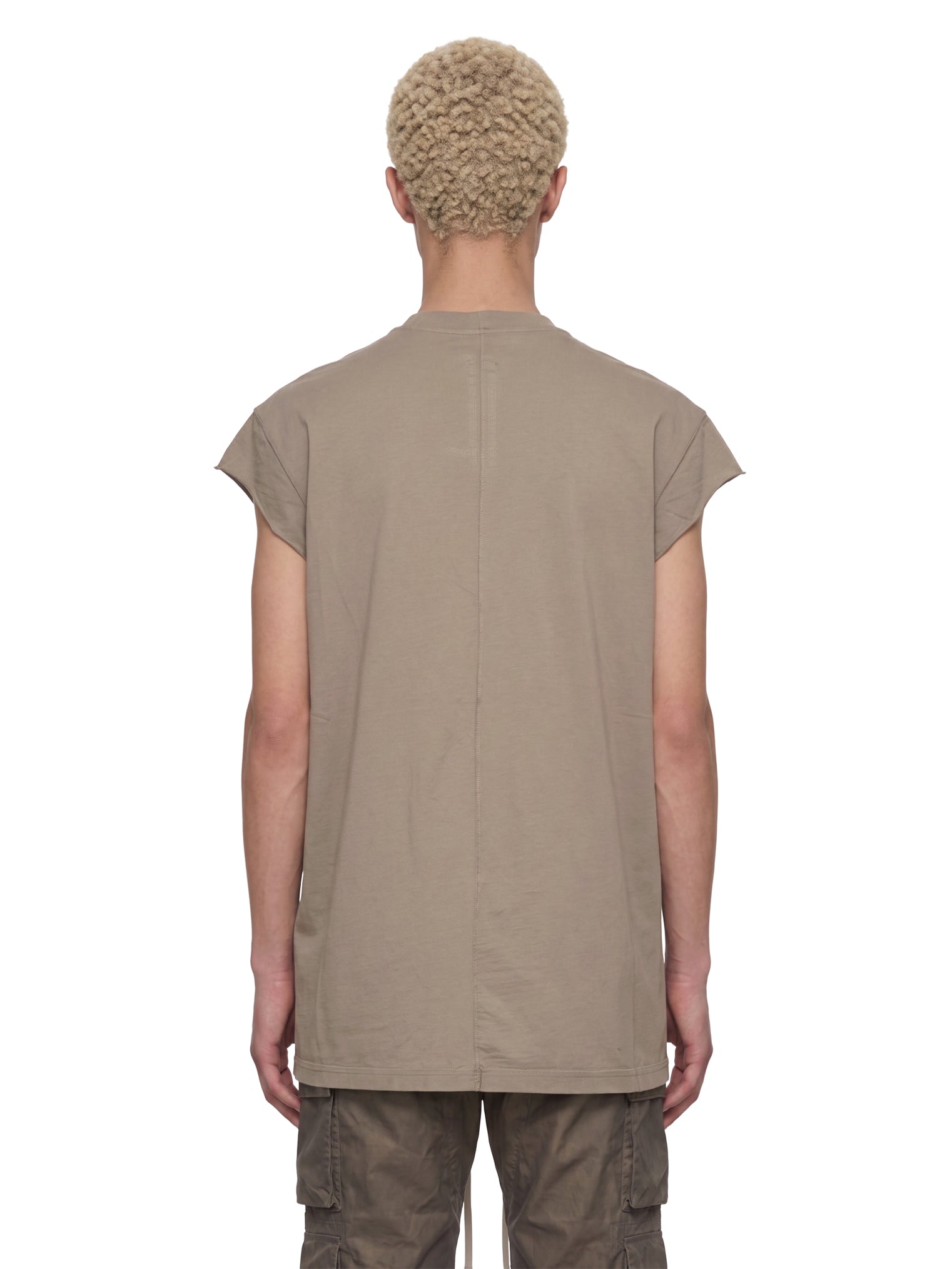 T-shirt Jumbo senza maniche in beige 