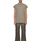 T-shirt Jumbo senza maniche in beige 