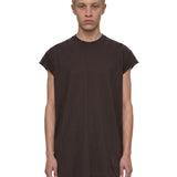 T-shirt Jumbo senza maniche in marrone 