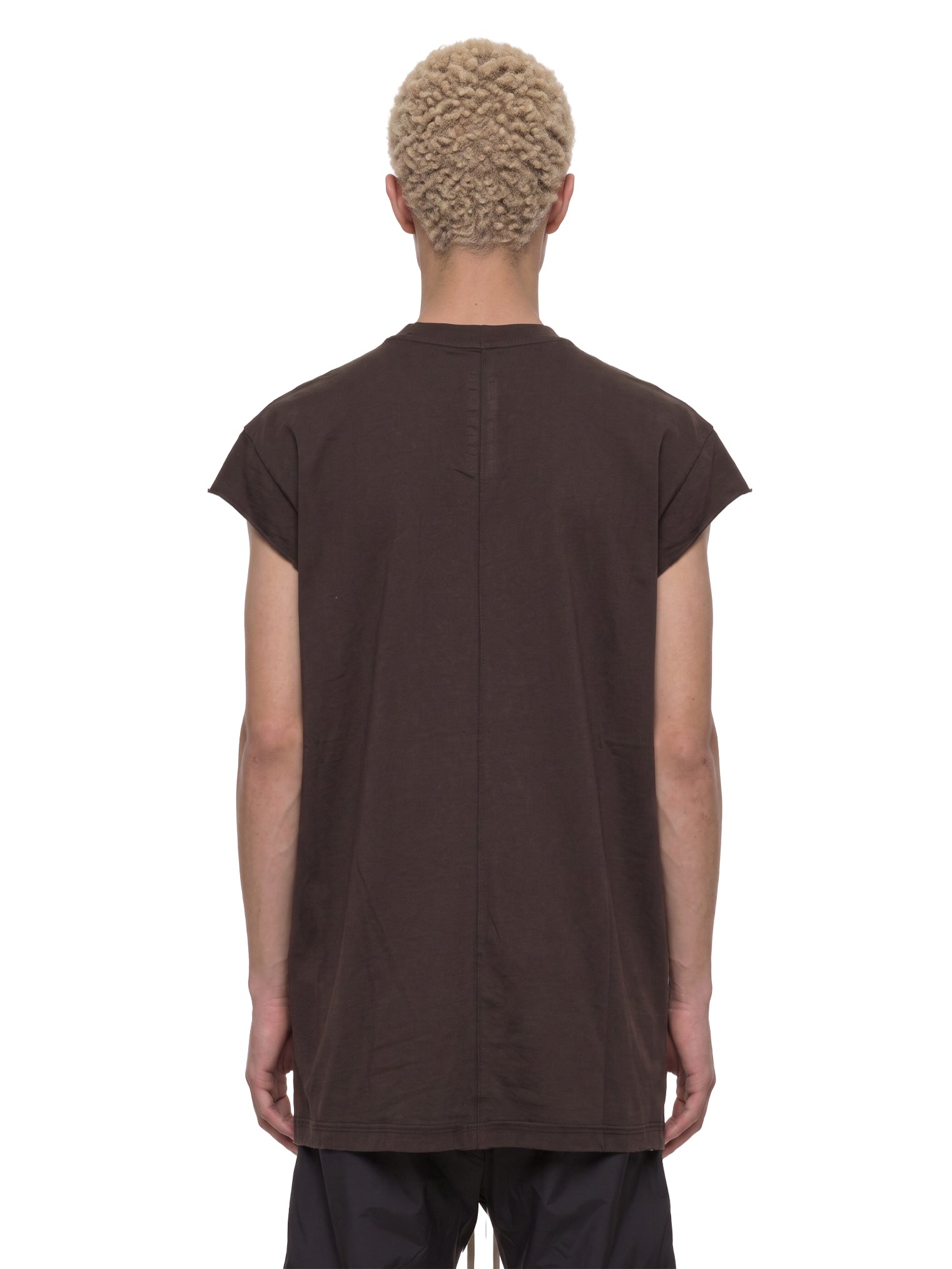 T-shirt Jumbo senza maniche in marrone 