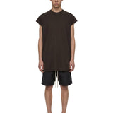 T-shirt Jumbo senza maniche in marrone 
