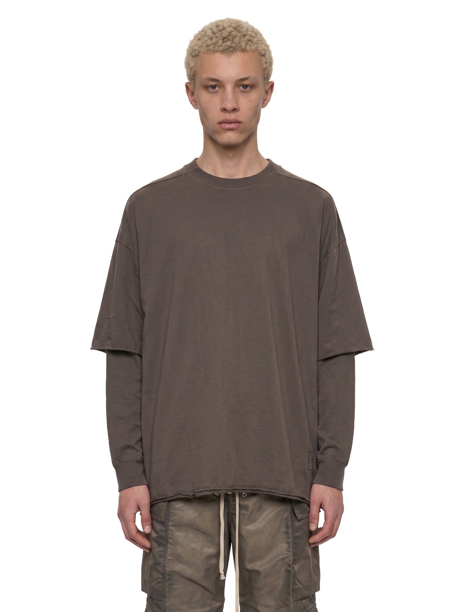 T-shirt a maniche lunghe Tommy Hustler in marrone 