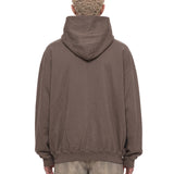 Felpa con capuccio mountain hun in marrone 